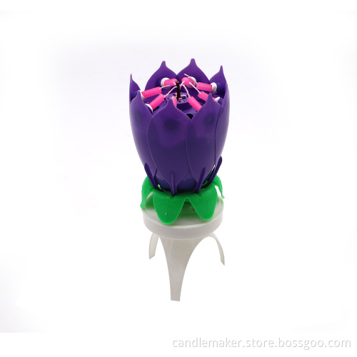 Decorations Candles Creative Large Lotus Music Candles